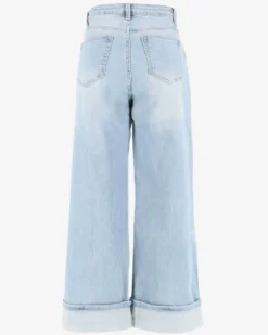 TATOO - JEANS CHIARO DA DONNA CON RISVOLTO