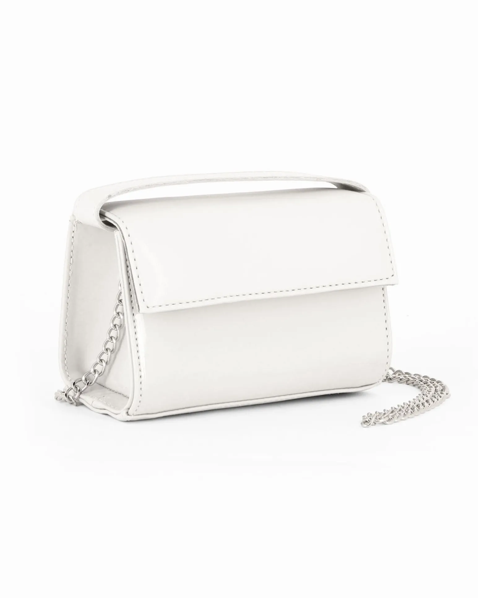 TATOO - MINIBAG BIANCA VERNICE UN MANICO - 2034