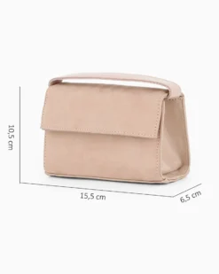 TATOO - MINIBAG NUDE IN CAMOSCIO UN MANICO - 2034