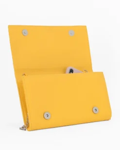 TATOO- Pochette gialla con patta, MADE IN ITALY