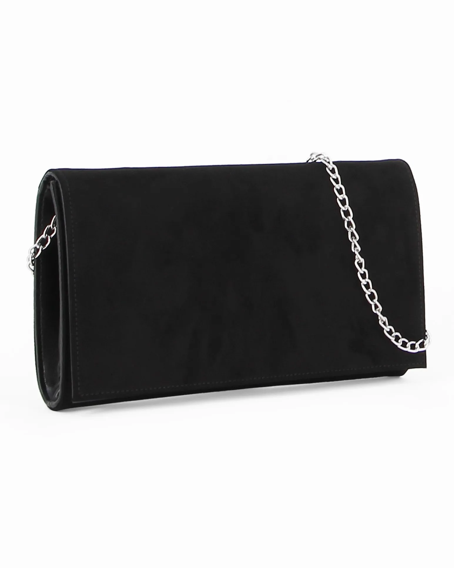 TATOO - Pochette nera scamosciata due scomparti