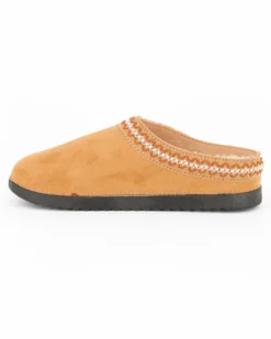 TATOO - Sabot camel con pelliccia interna