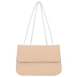 TATOO - Tracolla beige con patta, MADE IN ITALY