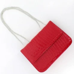 TATOO - Tracolla rossa in cocco con patta, MADE IN ITALY