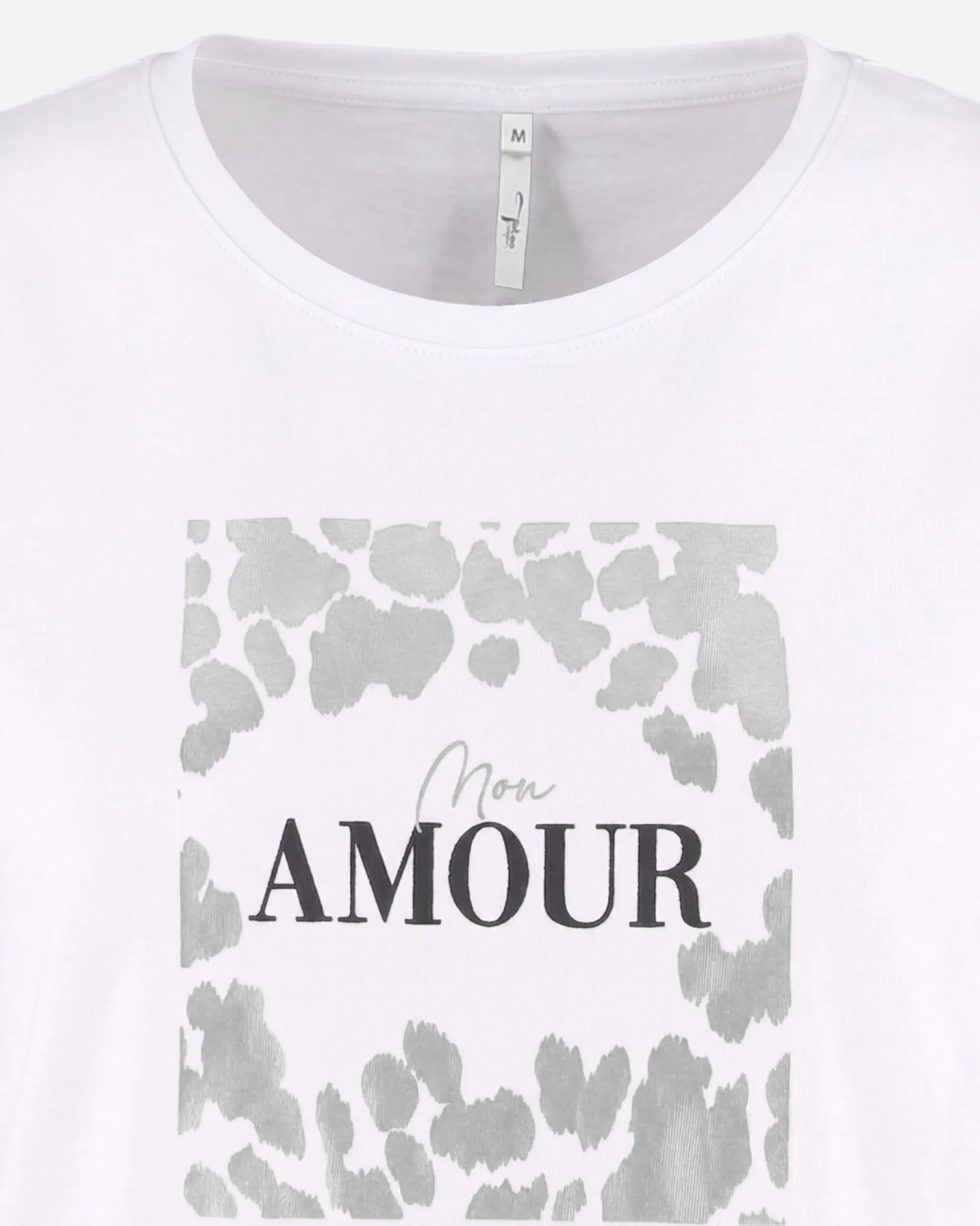 TATOO - Tshirt manica corta con stampa e scritta bianca in cotone