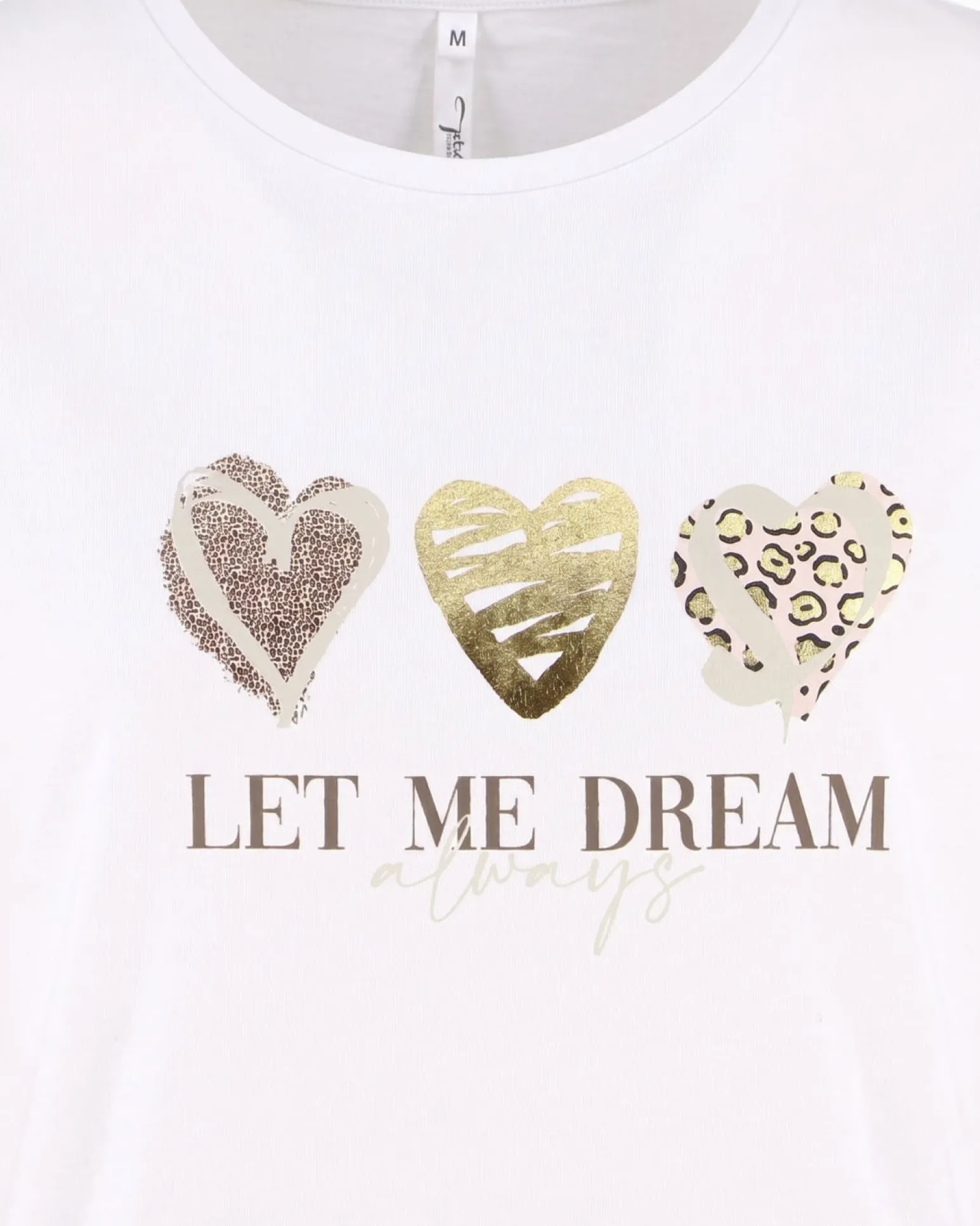 TATOO - Tshirt manica corta con stampa e scritta bianca in cotone
