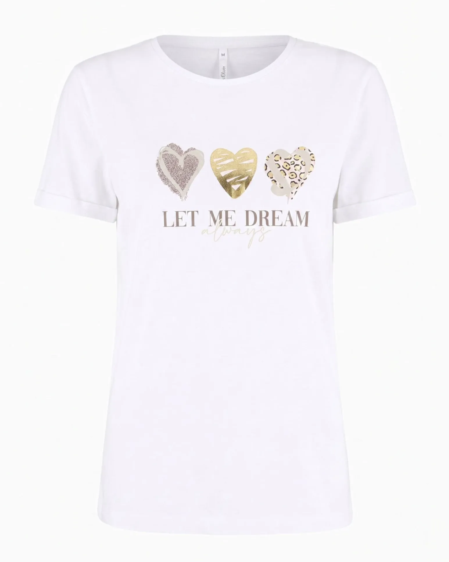 TATOO - Tshirt manica corta con stampa e scritta bianca in cotone