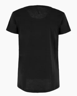 TATOO - Tshirt manica corta con cuore e scritta nero in cotone
