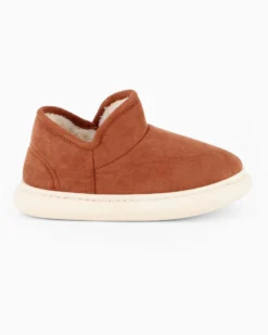 TIGLIO RAMBLAS - Pantofola a stivaletto camel con pelliccia interna