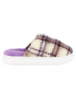 TIGLIO RAMBLAS - Pantofola lilla da donna in peluche