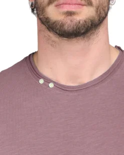 TSHIRT MANICA CORTA FIAMMATA 2 BOTTONI