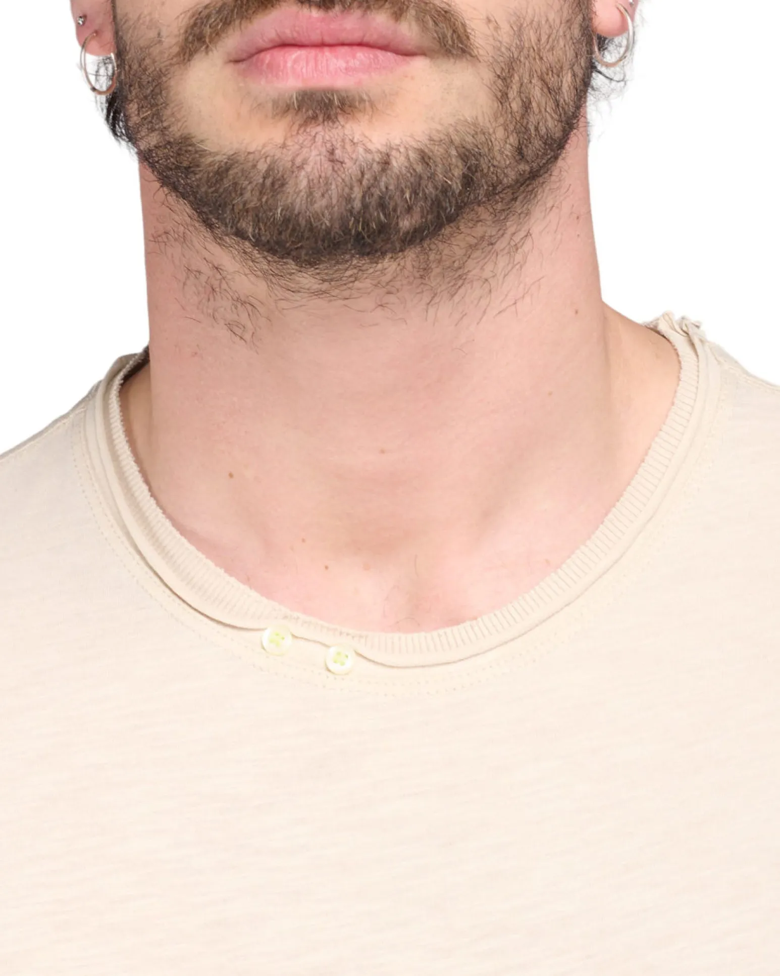 TSHIRT MANICA CORTA FIAMMATA 2 BOTTONI