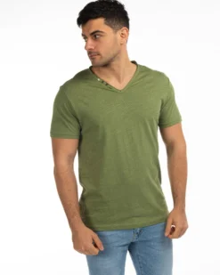 TSHIRT MANICA CORTA SCOLLO V TAGLIO VIVO