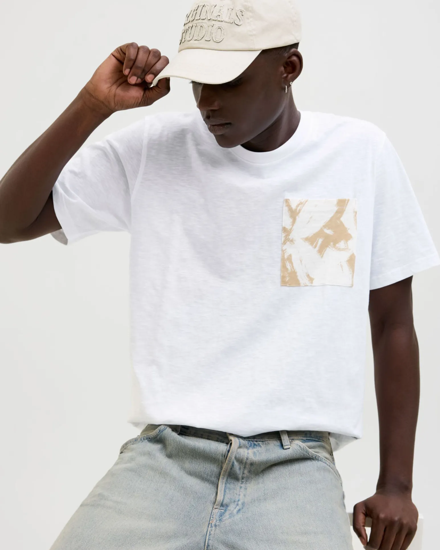 TSHIRT MANICA CORTA SPLIT AOP POCKET