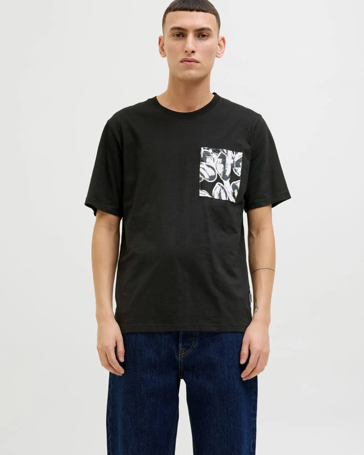 TSHIRT MANICA CORTA SPLIT AOP POCKET