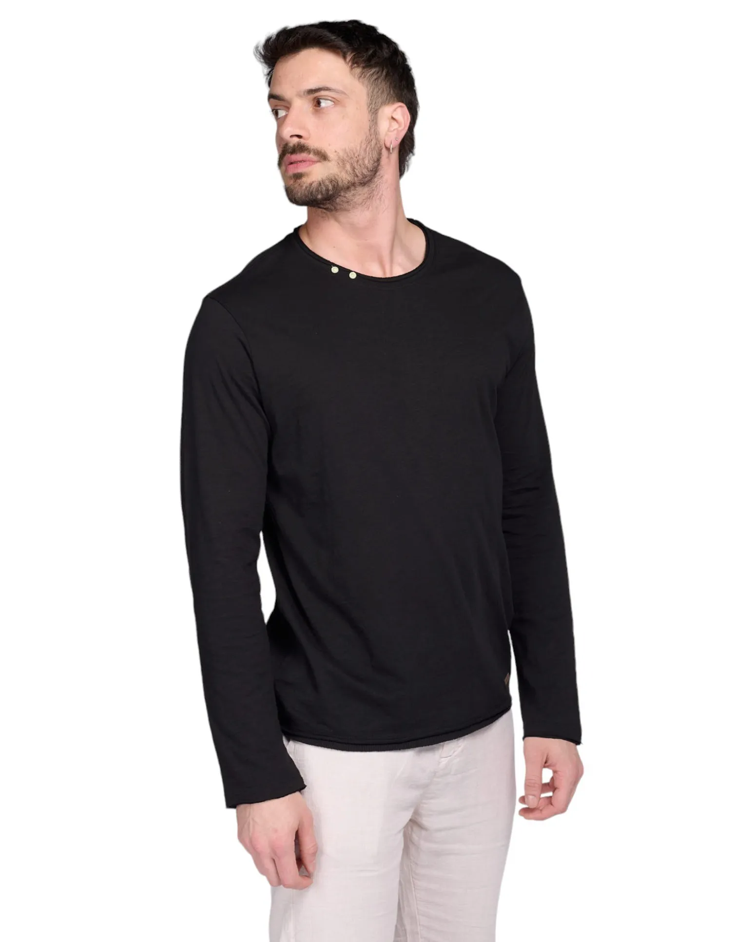 TSHIRT MANICA LUNGA GIROCOLLO 3 BOTTONI