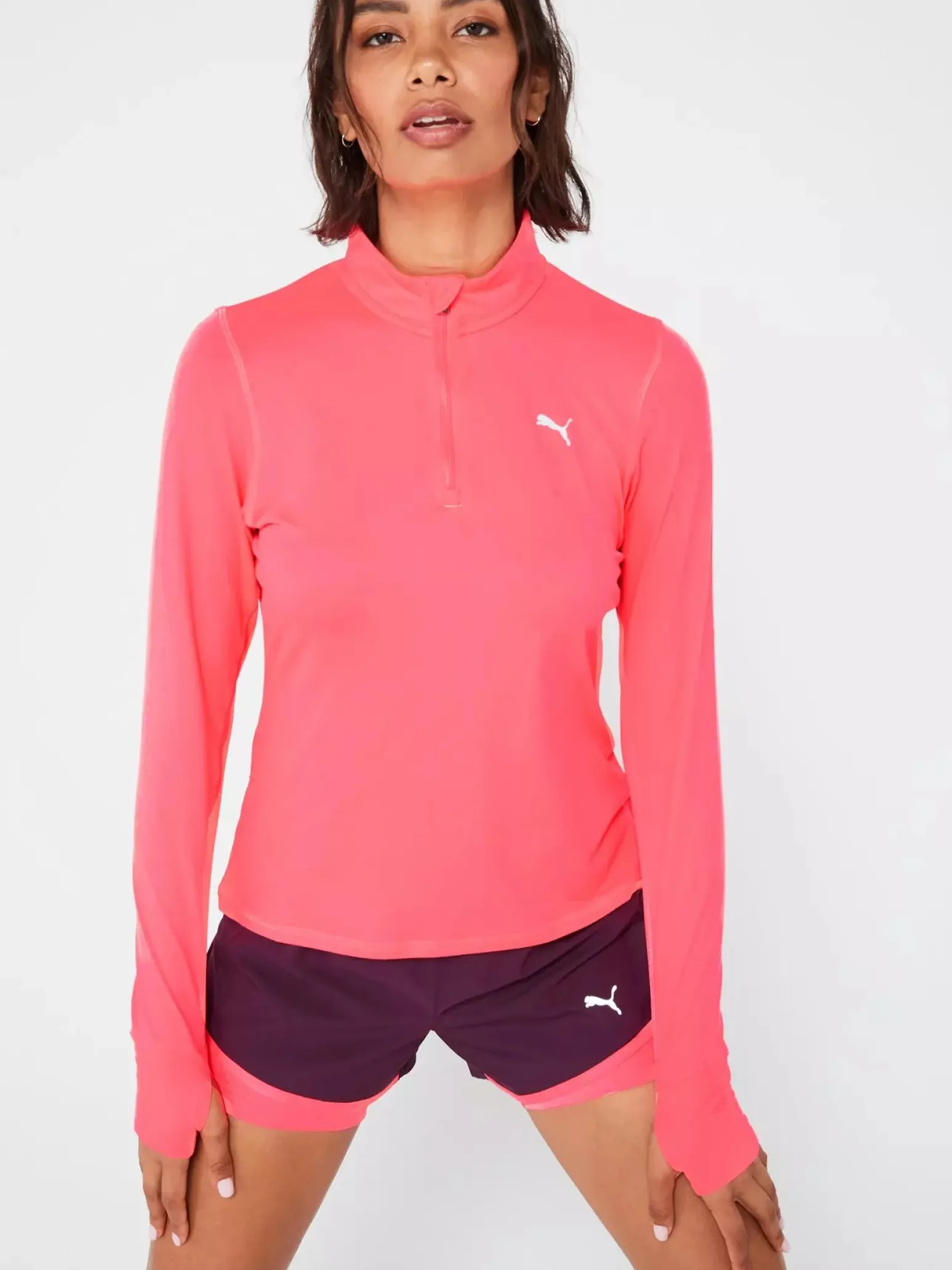 T-SHIRT MM 1/2 ZIP RUN FAVORITE SUNSET