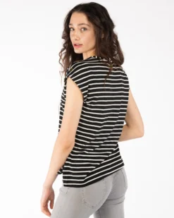 TSHIRT SMANICATA RIGATA