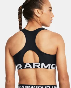 UNDER ARMOUR - REGGISENO SPORTIVO HG AUTHENTICS MID BRANDED NERO DA DONNA, 1383544_0001