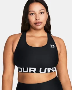 UNDER ARMOUR - REGGISENO SPORTIVO HG AUTHENTICS MID BRANDED NERO DA DONNA, 1383544_0001