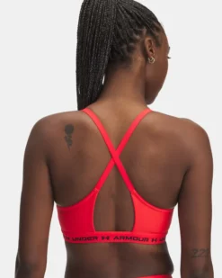 UNDER ARMOUR - REGGISENO SPORTIVO CROSSBACK LOW BRA ULTIMAT ROSSO  DA DONNA, 1386424_0714