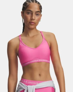 UNDER ARMOUR  - REGGISENO SPORTIVO CROSSBACK LOW BRA ROSA DA DONNA,  1386424_0637