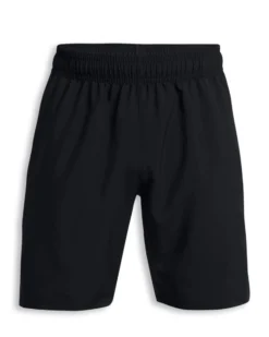 UNDER ARMOUR - SHORT WOVEN WDMK NERO CON DETTAGLI BIANCHI DA UOMO, 1383356_0001