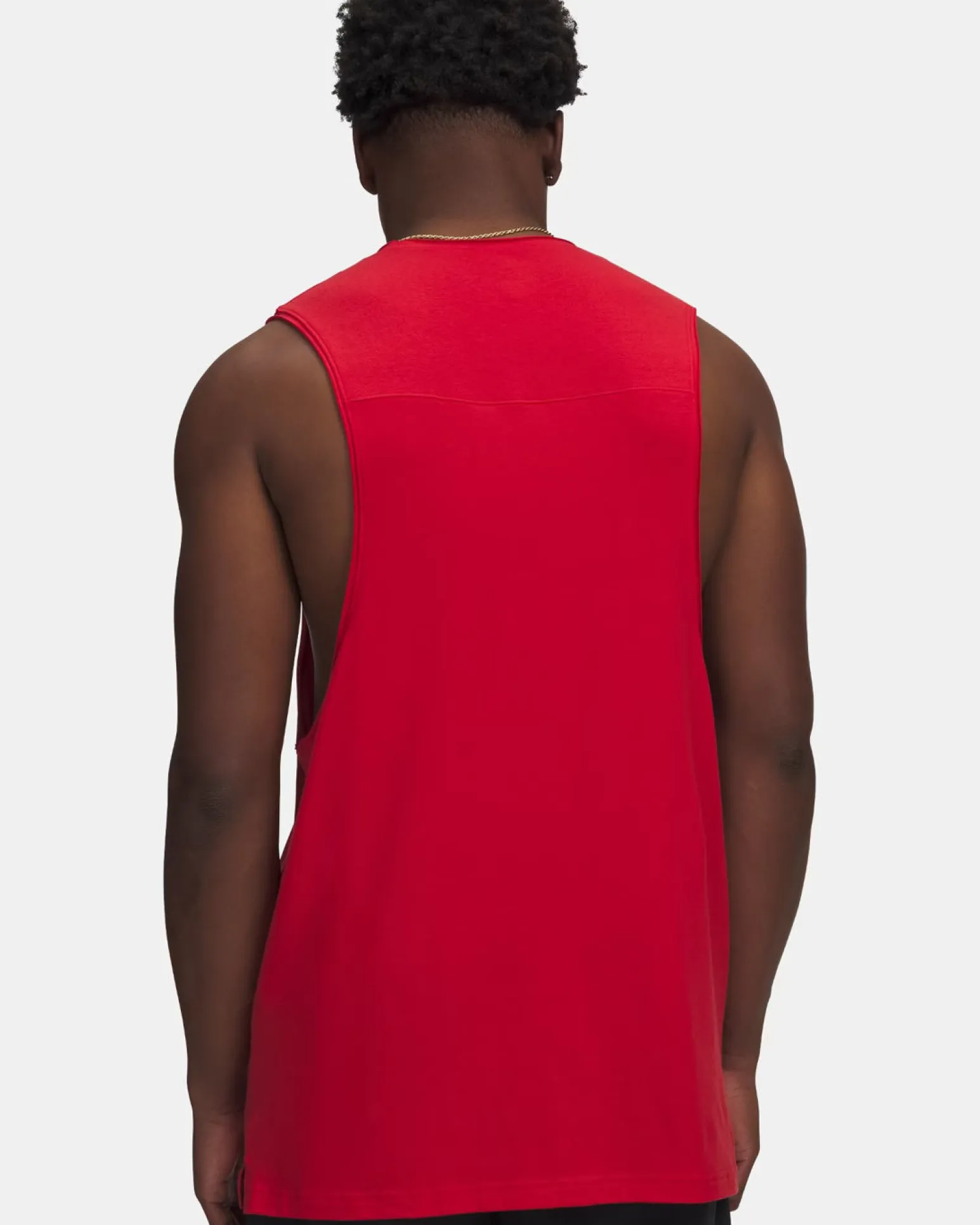 UNDER ARMOUR- SMANICATO UA HOOPS TRAINING TANK ROSSO DA UOMO, 6012823_0600