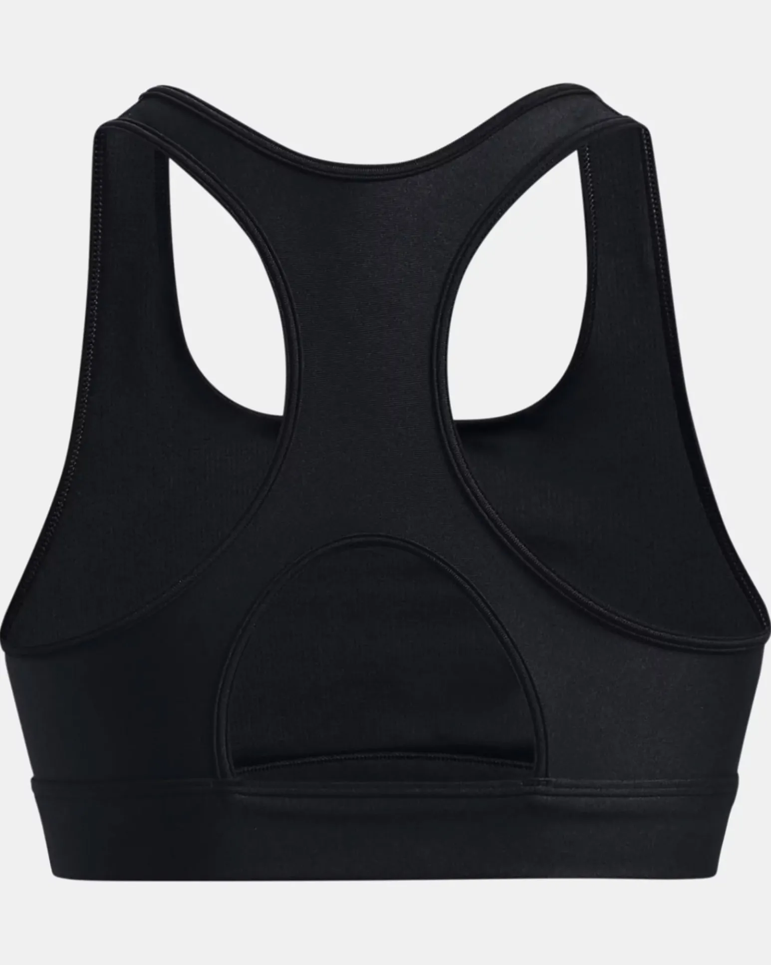 UNDER ARMOUR - Top nero ultra aderente in tessuto traspirante con logo bianco