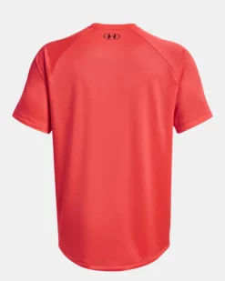 UNDER ARMOUR - T shirt da uomo arancione fluo in tessuto traspirante