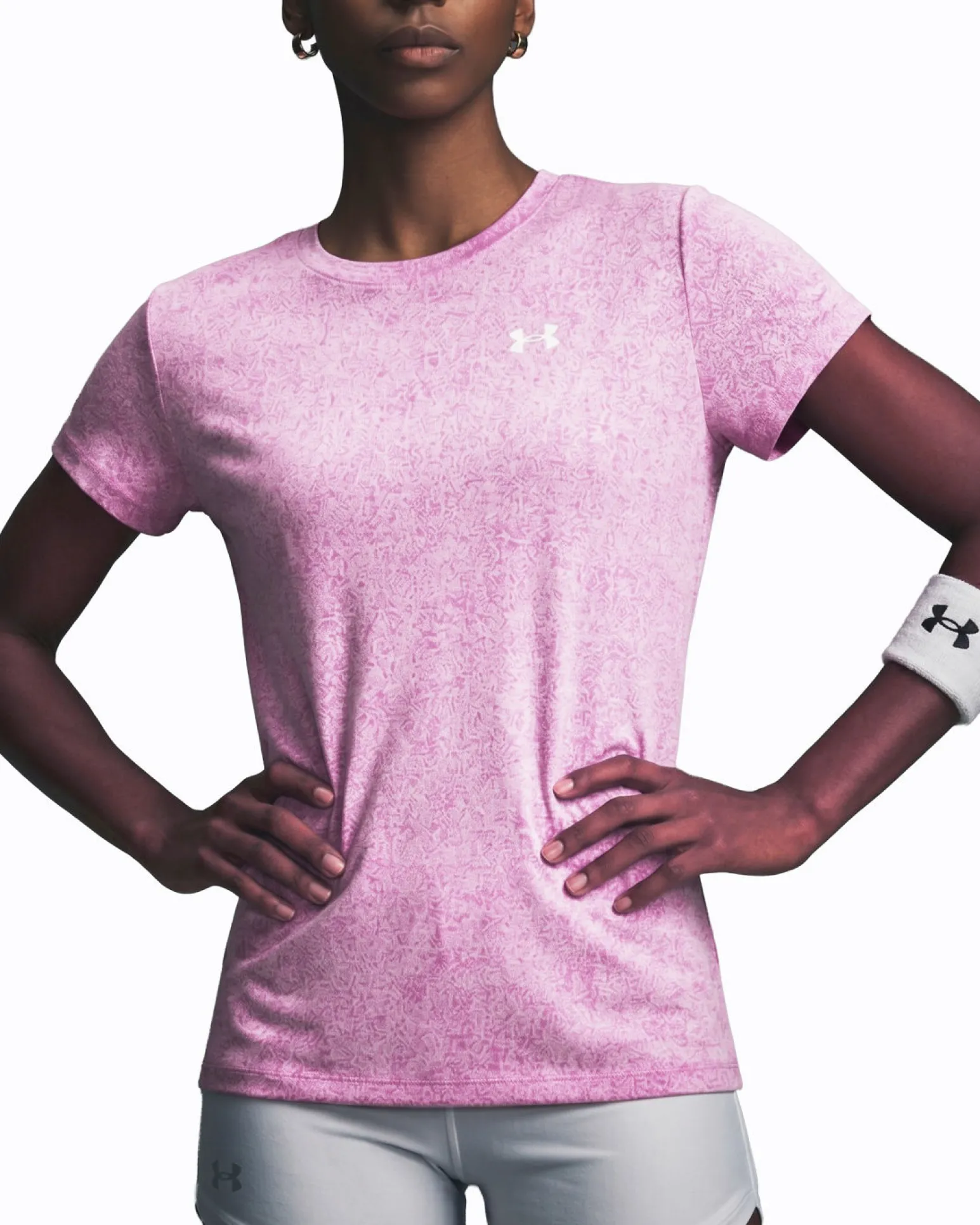UNDER ARMOUR- T-SHIRT MEZZA MANICA TECH PIXELATE SSC ROSA DA DONNA, 6012302