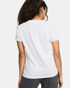 UNDER ARMOUR -T-SHIRT MEZZA MANICA OFF CAMPUS CORE SS BIANCA DA DONNA, 1383648_0100