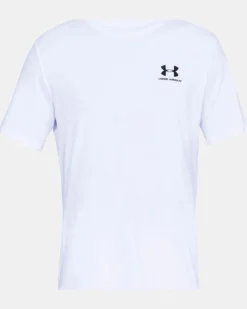 UNDER ARMOUR- T-SHIRT MEZZA MANICA SPORTSTYLE BIANCA DA UOMO, 1326799_0100