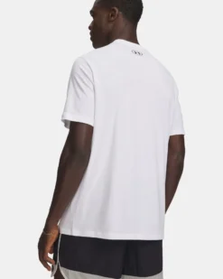 UNDER ARMOUR- T-SHIRT MEZZA MANICA SPORTSTYLE  BIANCA DA UOMO, 1326799_0100