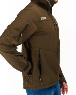 UNIVERS - GIACCA DA CACCIA MOENA VERDE IN SOFTSHELL IMPERMEABILE