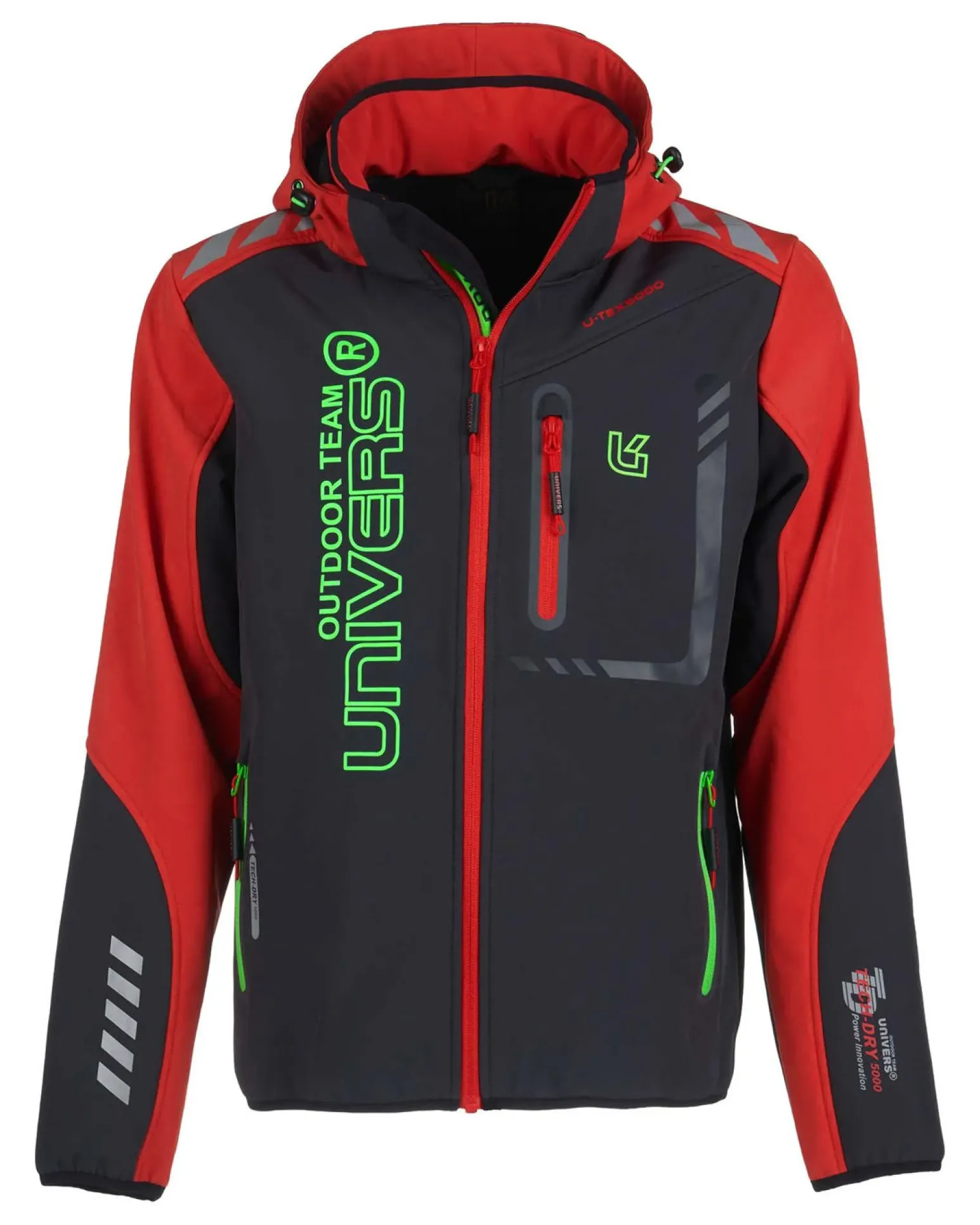 UNIVERS - Giacca softshell water resistant grigio e rosso