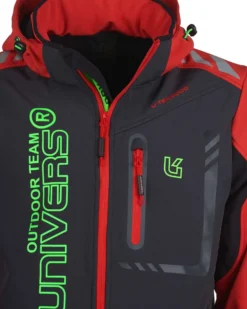 UNIVERS - Giacca softshell water resistant grigio e rosso