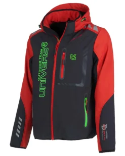 UNIVERS - Giacca softshell water resistant grigio e rosso
