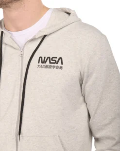 UOMO FELPA CON ZIP E CAPPUCCIO NASA