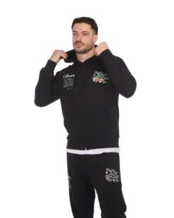 UOMO FELPA FULL ZIP CON CAPPUCCIO
