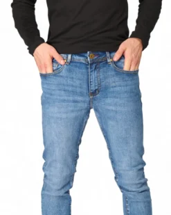 UOMO JEANS 5 TASCHE BLU