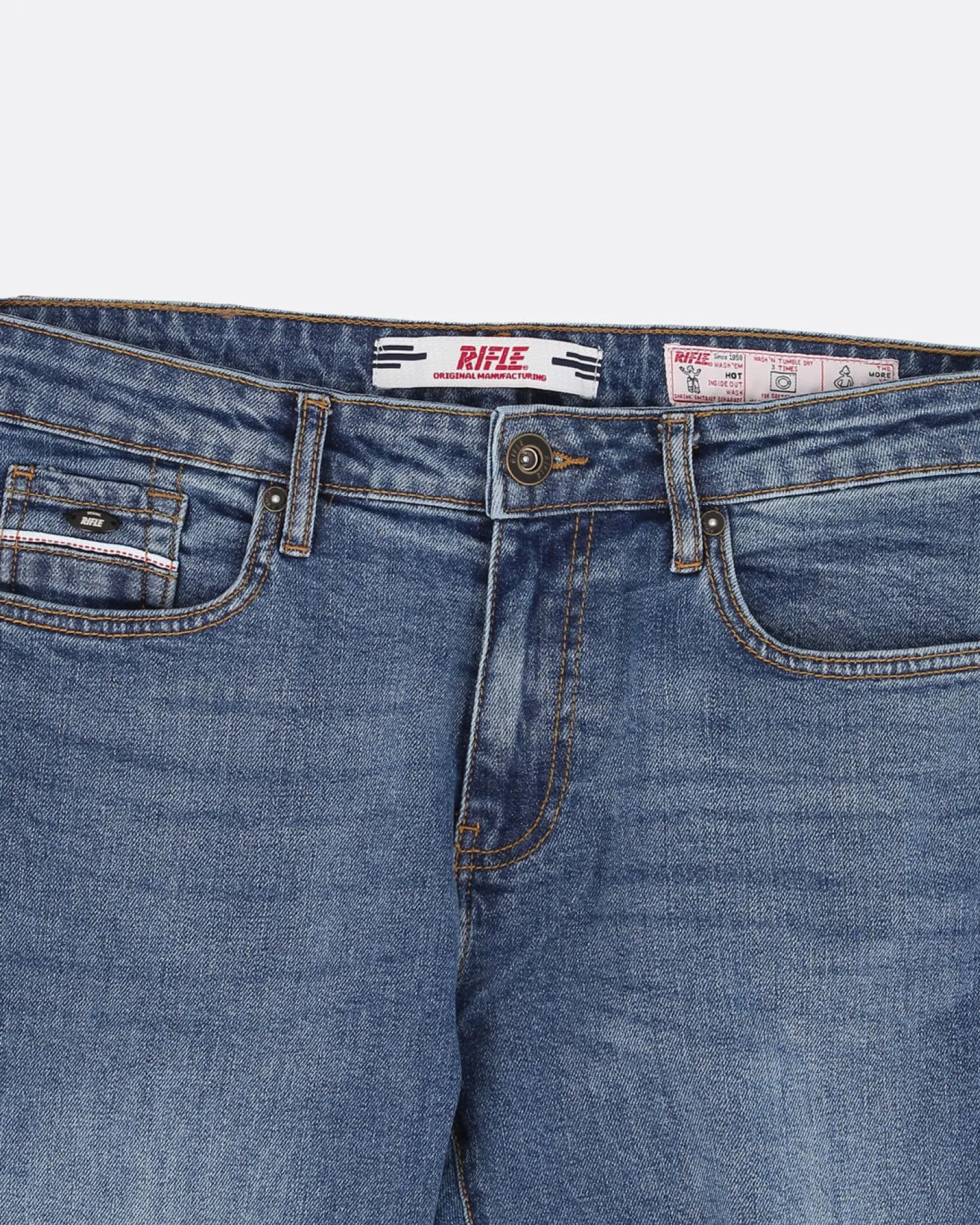 UOMO JEANS 5 TASCHE LAVAGGIO MEDIO