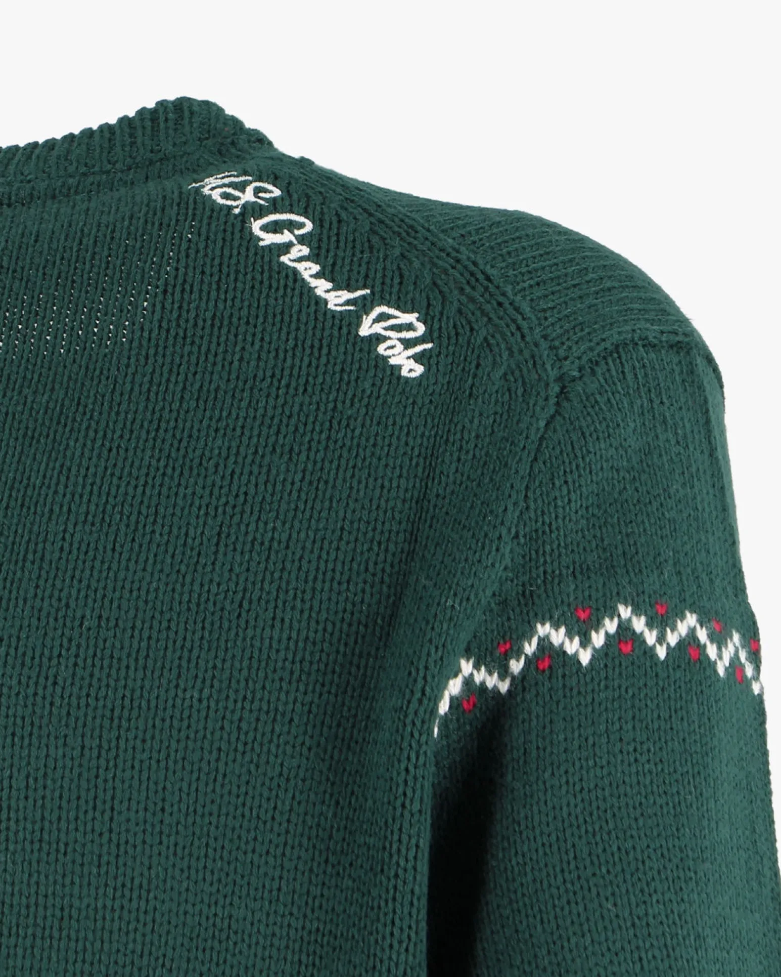 US GRAND - Maglione manica lunga verde con renna