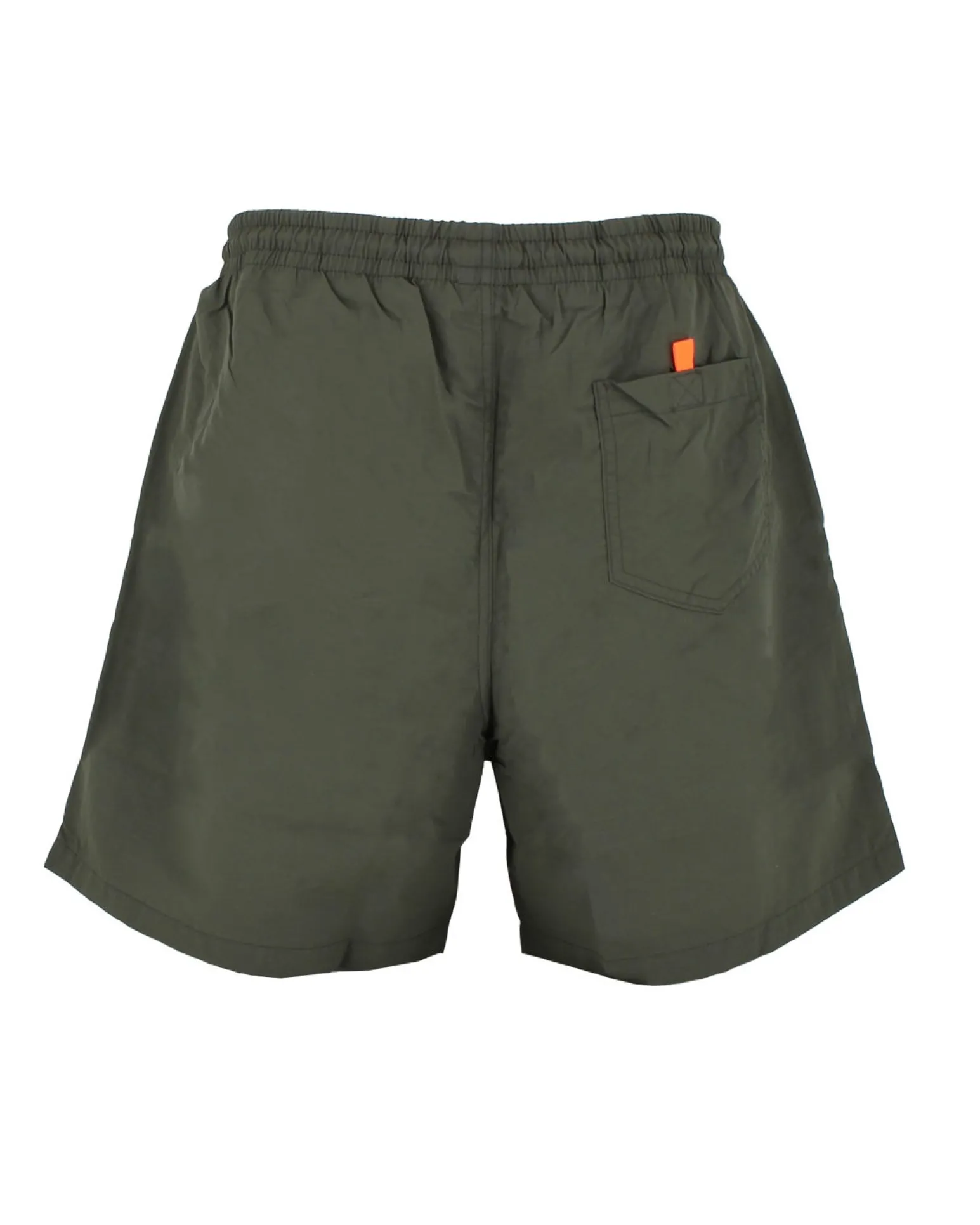 WAIKIKI RUN - BOXER DA MARE VERDE SCURO CON DETTAGLI ARANCIONI, MENELAO