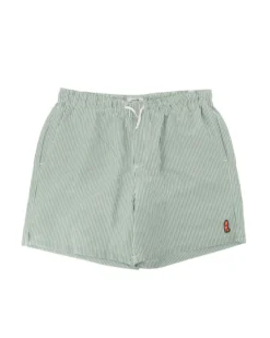 WAIKIKI RUN - BOXER MARE A RIGHE BIANCO E VERDE DA UOMO, SATURNO
