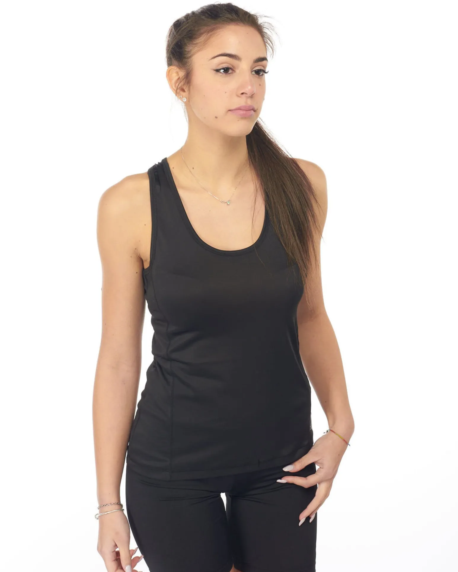 WAIKIKI RUN - CANOTTA SPORTIVA NERA DA DONNA - IRMA