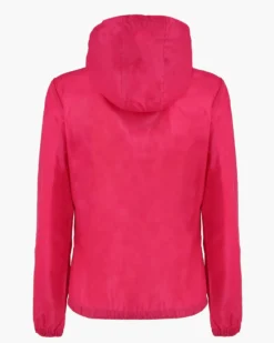 WAIKIKI RUN- - K-WAY CON CAPPUCCIO DONNA FUXIA CON DETTAGLI NERI - LESINA