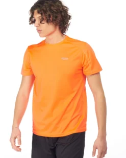 WAIKIKI RUN - T shirt da running arancione fluo in meh traspirante