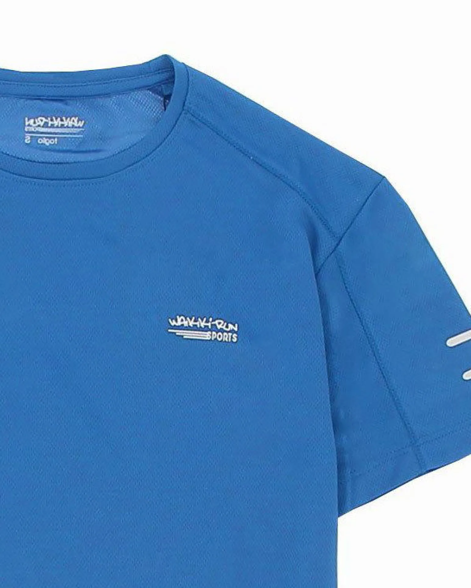 WAIKIKI RUN - T-SHIRT MEZZA MANICA SPORTIVA BLU ELETTRICO DA UOMO - ARGO