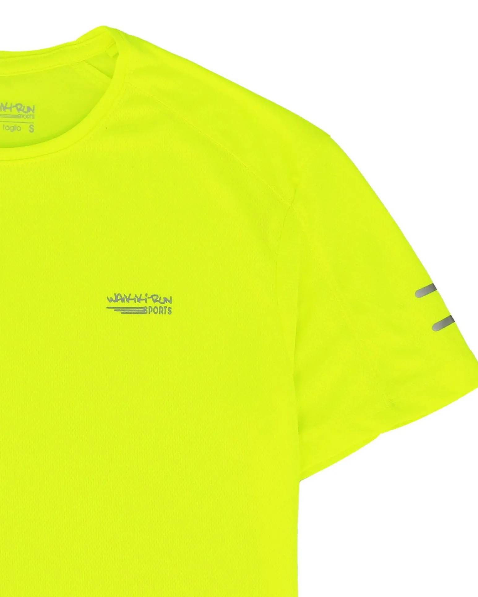 WAIKIKI RUN - T-SHIRT MEZZA MANICA SPORTIVA GIALLO FLUO DA UOMO - ARGO